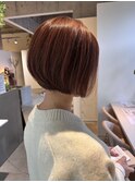 秋色カラー＋大人ボブ