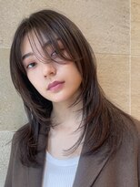 ビュートリアム265(BEAUTRIUM 265) ★ミディアムレイヤー/ワンカール/流れる前髪/モカブラウン/銀座