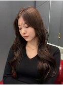 顔まわりカット レイヤーカット 韓国ヘア