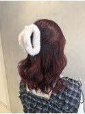 ブリーチなしワインピンク