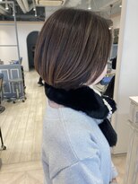 シェノン 赤羽店(CHAINON)&nbsp;顔周りハイライトまるみショートボブ赤羽美容室