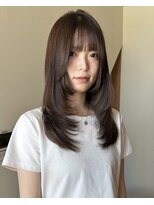 メゾンシアー(Maison Sheer)&nbsp;ショコラブラウン / ロングレイヤー /顔周りカット
