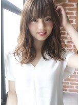 チョビー 銀座(chobii)&nbsp;道村/デジタルパーマ/ローライト/アッシュブラウン/厚めバング