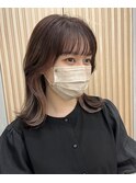 中川陽南子【モテ髪カタログ外ハネた韓国風ミディアムレイヤー】