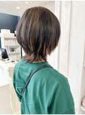 福山市美容室Caary人気 秋冬トレンドミディアム・ウルフヘア