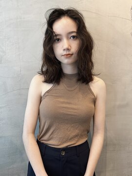 ヒュージ 三軒茶屋(huge) ミディ×アッシュベージュ_髪質改善トリートメント_韓国