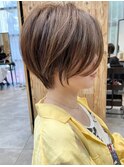 大人カワイイ小顔になるワンレンネビージュ黒髪ボブルフ髪質改善
