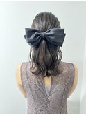 ウェーブ巻きハーフアップ【ヘアセット】