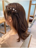 【お呼ばれスタイル】ツイストハーフアップアレンジ★彡