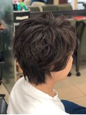 大人可愛い30代40代50代 長めのショートスタイル 小顔に見せたい