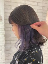 ウェーブミディアムメルティカラーxレイヤーカット韓国　銀座
