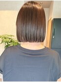 【mimura】切りっぱなしボブ　ぱつっとボブ　縮毛矯正　草加