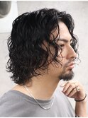 波巻きスパイラル縦落ちパーマサーフカールグランジパーマ
