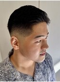 メンズビジネスバーバーショート　理容室眉毛カット顔剃り