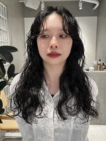 テクネ 天神大名(techne) 天神大名顔周りレイヤーカットミディアムボブタッセルボブパーマ