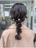 編みおろし・ローポニー・結婚式・卒業式