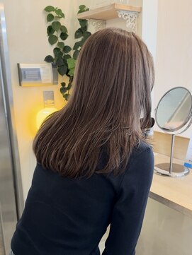 ブリーチなし暖色ミルクティー