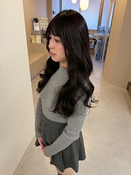 レイヤーカット/透明感ダークブラウン