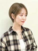 ミィ 浦和(mee) 透明感カラー ボブ 前髪 ショート カラー ブリーチ&ダブルカラー