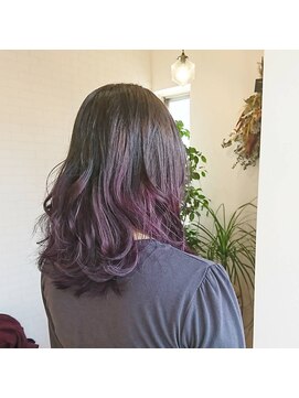 ヘアールーム スイッチ(hair room Switch) ラベンダーピンクグラデーションカラー