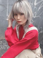 リアイス(Re:ICE) ミニウルフ/くすみブルー/流れるレイヤー/インナーハイライト