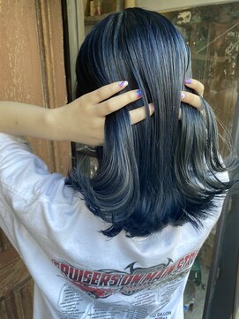 コキャン(COQUIN) ブルー　ネイビー　シルバー　ロブ　ロング　ボブ　外ハネ