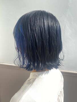 リズ 都島店(Lis) 艶感ダークブルー☆インナーブルー