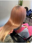 うる艶ハイトーン×ベージュピンク×ハイトーンカラー×艶髪