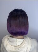 ダブルカラー　バイオレット　髪質改善カラー【岡山/岡山駅】