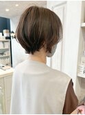 福山市美容室Caary人気 ふわっと丸みショート春デジタルパーマ