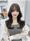 韓国くびれロング レイヤーオルチャン小顔前髪 艶髪
