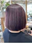 ダブルカラーピンクベージュベージュカラーケアブリーチ