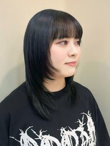 ザビー(THE B) 本八幡×ブルーブラック×セミロング×透明感カラー