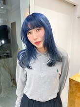 ブルーカラー【ブリーチカラー/ダブルカラー/髪質改善トリートメント】