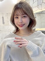 サイン 渋谷(SIGN) ハッシュカットレイヤーカットグレージュブリーチ無し