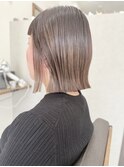 【切りっぱなしボブ】ナチュラル★ベージュグラデーション