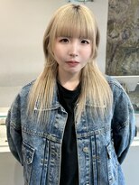 ソル ジングウマエ(SOL JINGUMAE)&nbsp;mayu//ホワイトミルクティーベージュブロンドレイヤーウルフ