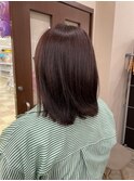 ピンクカラーと髪質改善トリートメントで梅雨対策