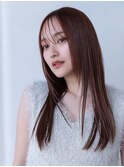 韓国レイヤー顔周りカット透明感カラー髪質改善艶髪シースルー