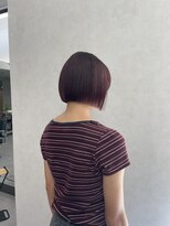 クム 横浜(qumu)&nbsp;【qumu】ピンクオレンジ×ショートボブ