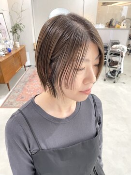 ヘアー アイス カンナ(HAIR ICI Canna) お手入れ簡単ボブ/大人女子におすすめ/ミニボブ/束感カット