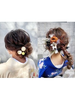 【三宮3分】《着付け＋ヘアセット￥5700~》結婚式,成人式の大事な行事はpetitで!華やかで美しい仕上がりに*