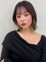 エジョン 幡ヶ谷店(Aejon) 斜めバンググレージュカラーチョコレートデザインカラー