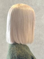 コト 福井大和田店(coto)&nbsp;福井/大和田/ホワイトカラー/ケアブリーチ/ダブルカラー/ボブ