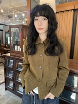 テテ ニコ(tete nico) 【鈴木陸来】ロングウェーブパーマ×透ける黒髪