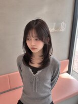 ロンドポレール 北千住(Lond polaire)&nbsp;ダークパープル/レイヤーボブ/顔周りレイヤー/ミルクブラウン