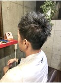 チャコールグレーショートスタイル