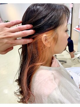 アズール 草加(azule) 色味薄めのピンクインナーカラー