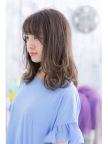 ミック ヘアアンドビューティー 大山店(miq  Hair&Beauty)&nbsp;視線惹きつけ♪シースルー斜めバング×抜け感ミックスカールb