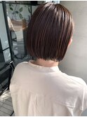 大人のミニボブとラベンダーカラー*